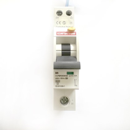 Contactum CCPBR0606AB B6 6A 6 Amp 30mA RCBO Circuit Breaker Type A